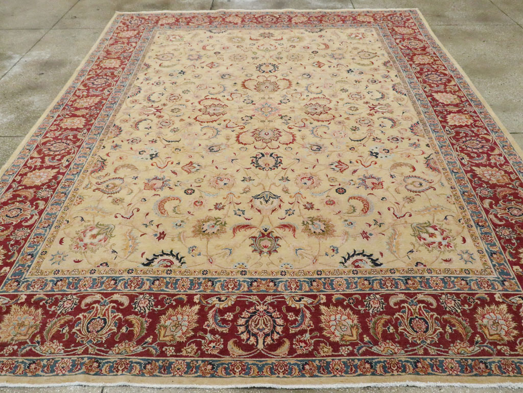 Vintage Persian Tabriz Room Size Carpet, No.14436 - Gsblank