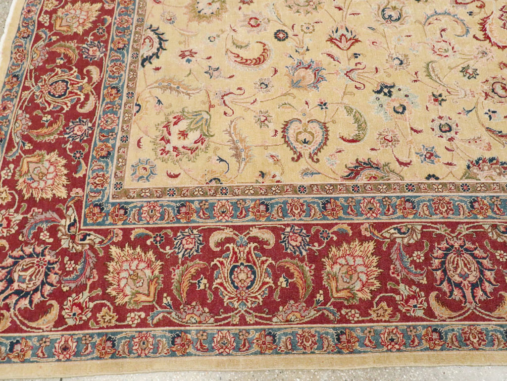 Vintage Persian Tabriz Room Size Carpet, No.14436 - Gsblank