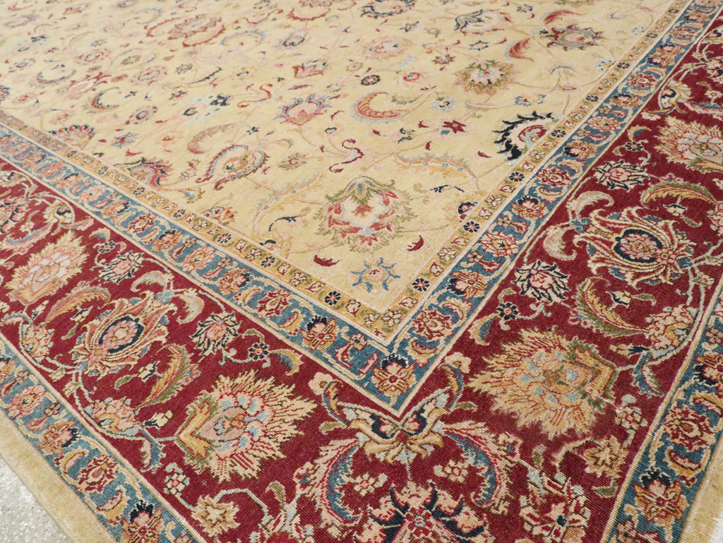 Vintage Persian Tabriz Room Size Carpet, No.14436 - Gsblank