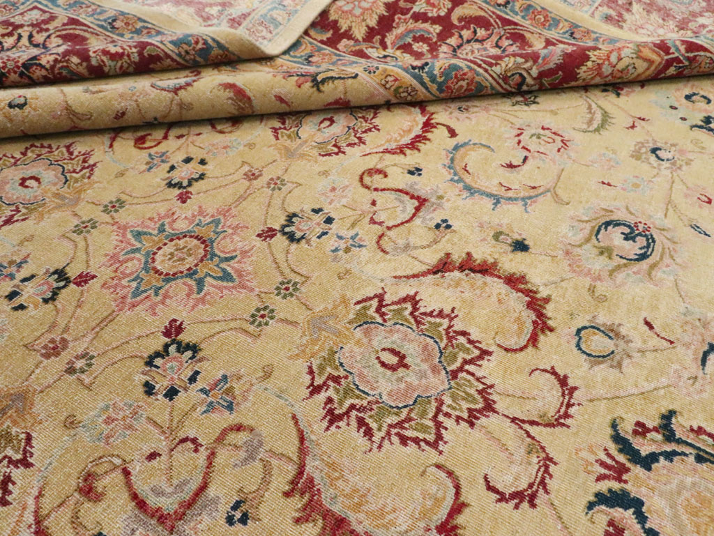 Vintage Persian Tabriz Room Size Carpet, No.14436 - Gsblank