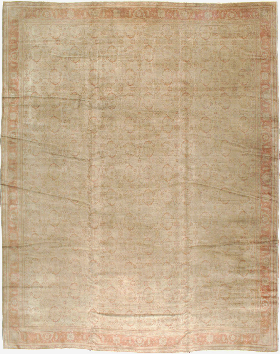 Antique Turkish Oushak Carpet, No.14506 - Gsblank