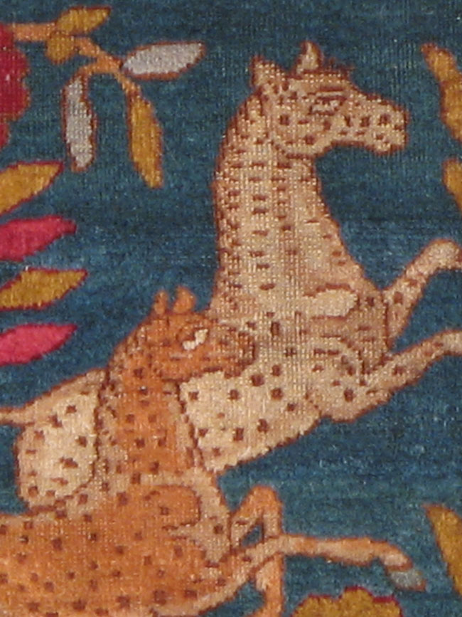 Vintage Persian Kerman Pictorial Rug, No.14513 - Gsblank