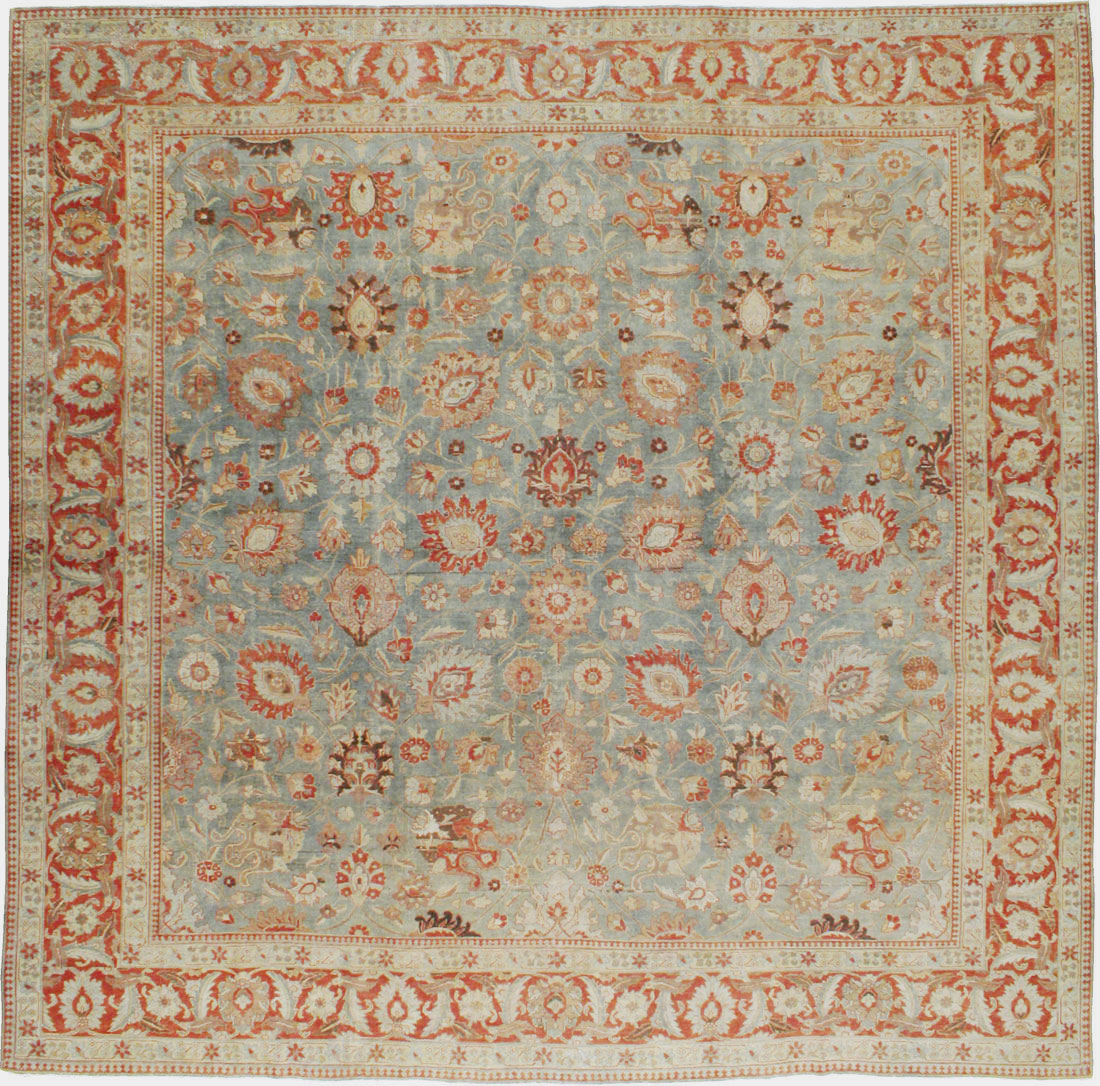 Antique Persian Tabriz Square Rug, No.14522 - Gsblank
