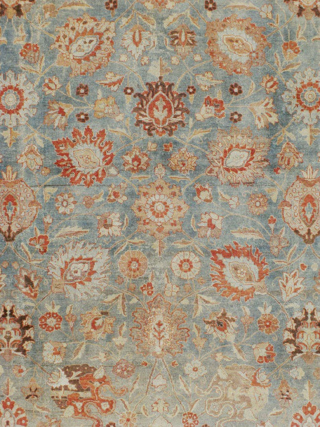 Antique Persian Tabriz Square Rug, No.14522 - Gsblank