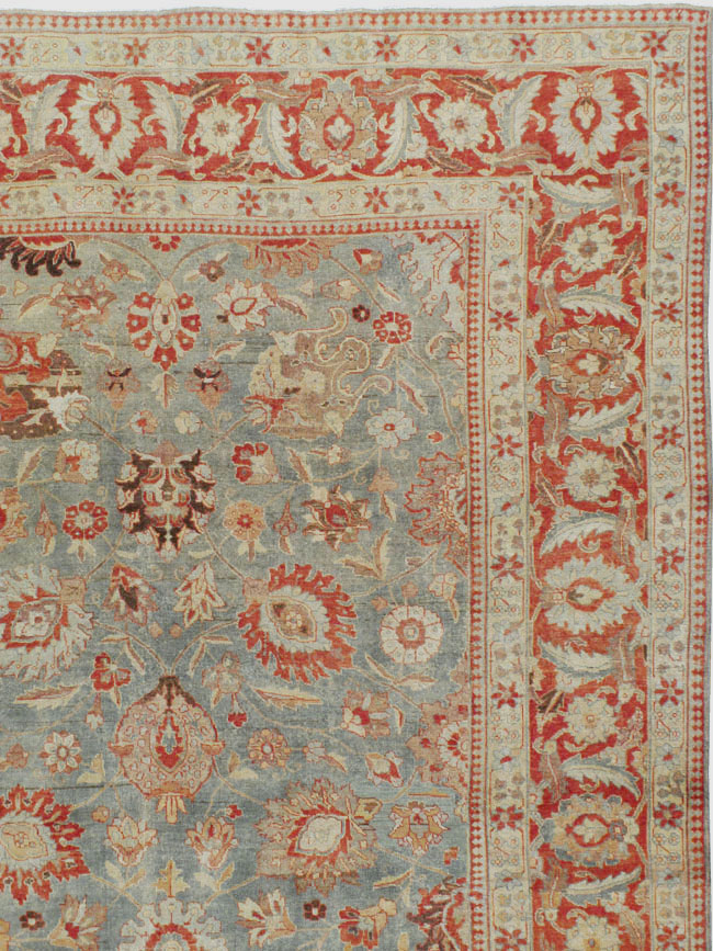 Antique Persian Tabriz Square Rug, No.14522 - Gsblank