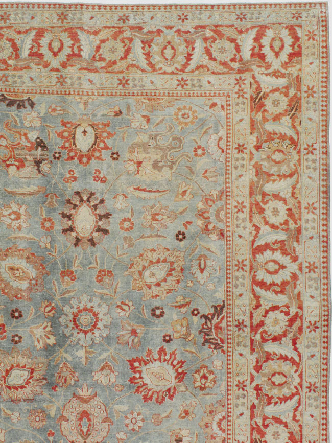 Antique Persian Tabriz Square Rug, No.14522 - Gsblank