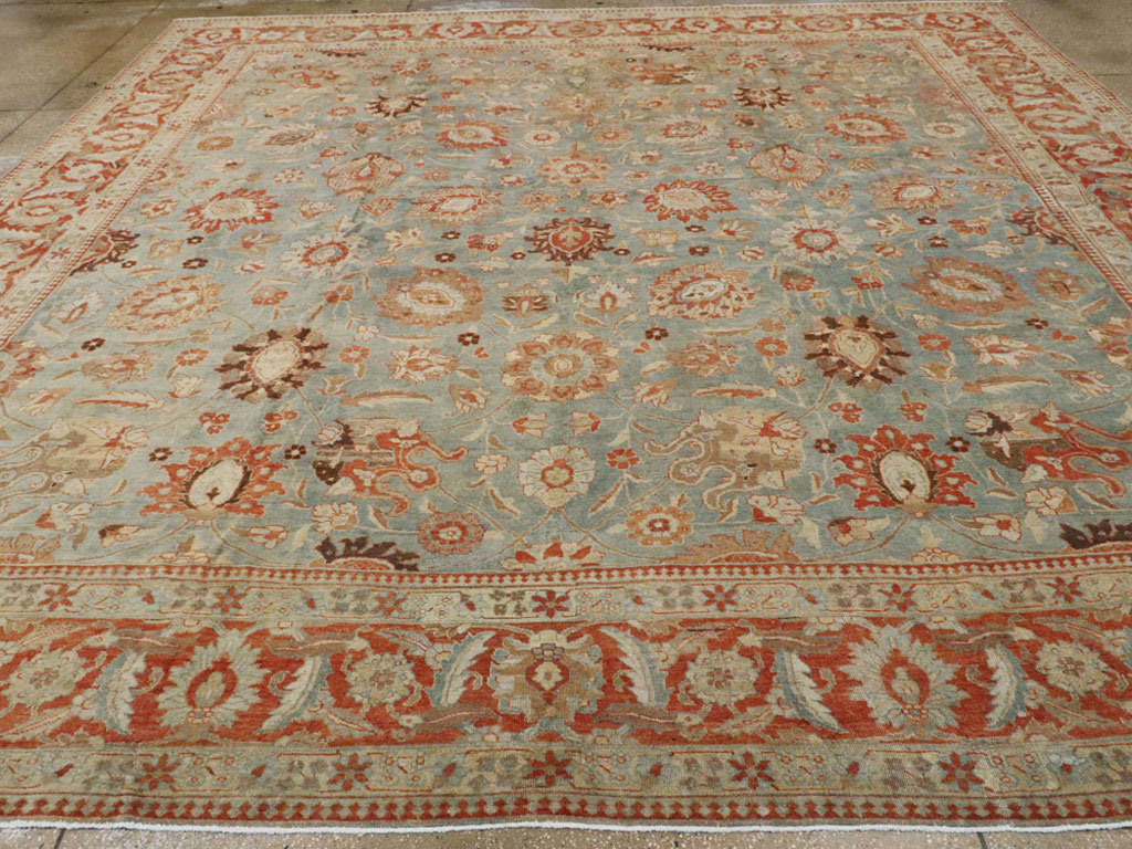 Antique Persian Tabriz Square Rug, No.14522 - Gsblank