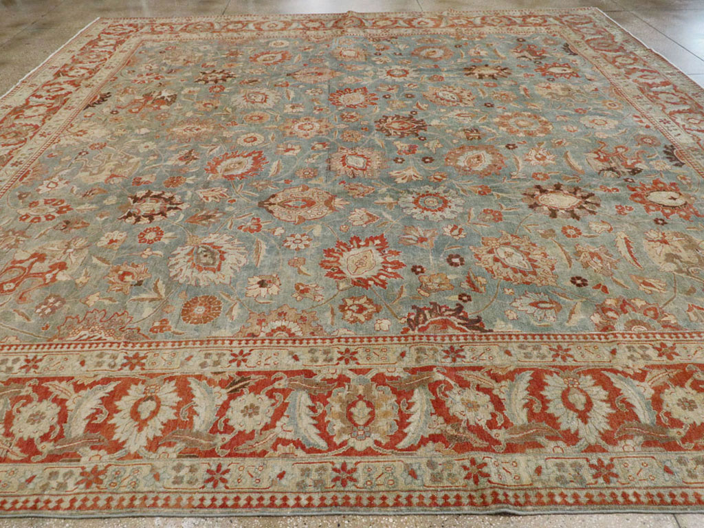 Antique Persian Tabriz Square Rug, No.14522 - Gsblank