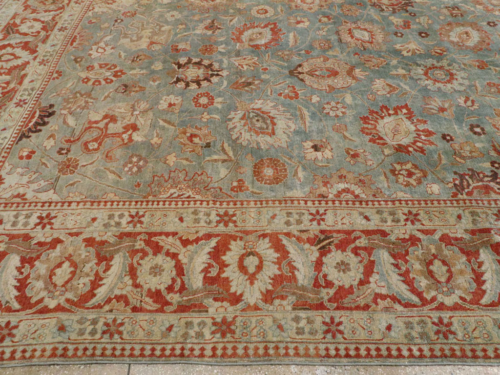 Antique Persian Tabriz Square Rug, No.14522 - Gsblank