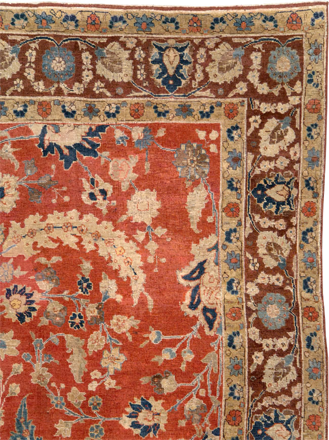 Antique Persian Tabriz Small Room Size Carpet, No.14542 - Gsblank