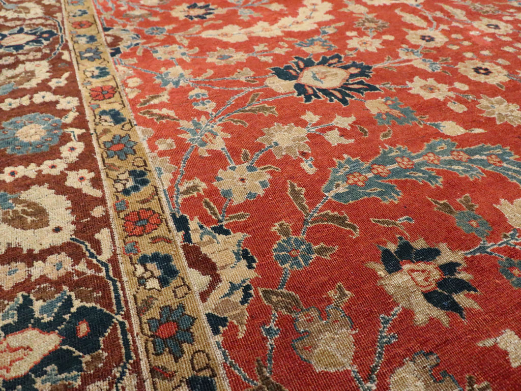 Antique Persian Tabriz Small Room Size Carpet, No.14542 - Gsblank