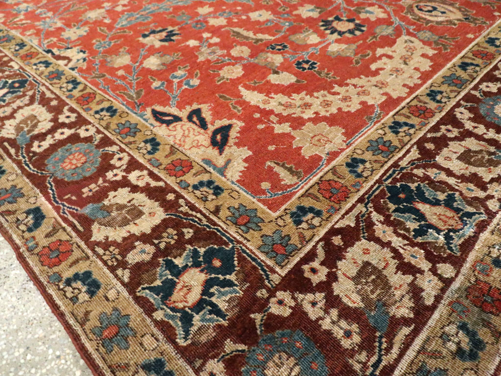 Antique Persian Tabriz Small Room Size Carpet, No.14542 - Gsblank