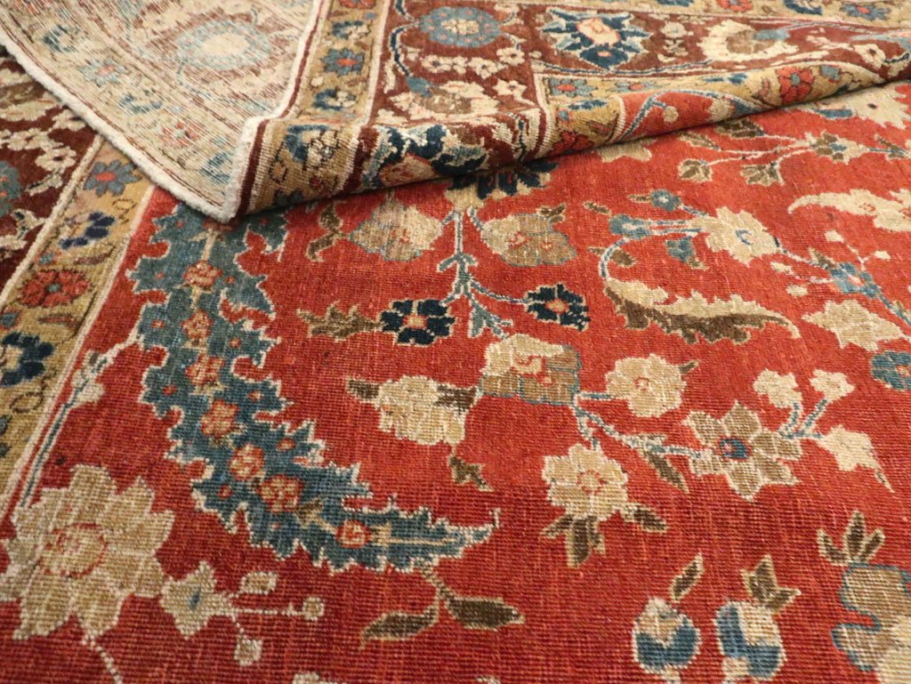 Antique Persian Tabriz Small Room Size Carpet, No.14542 - Gsblank