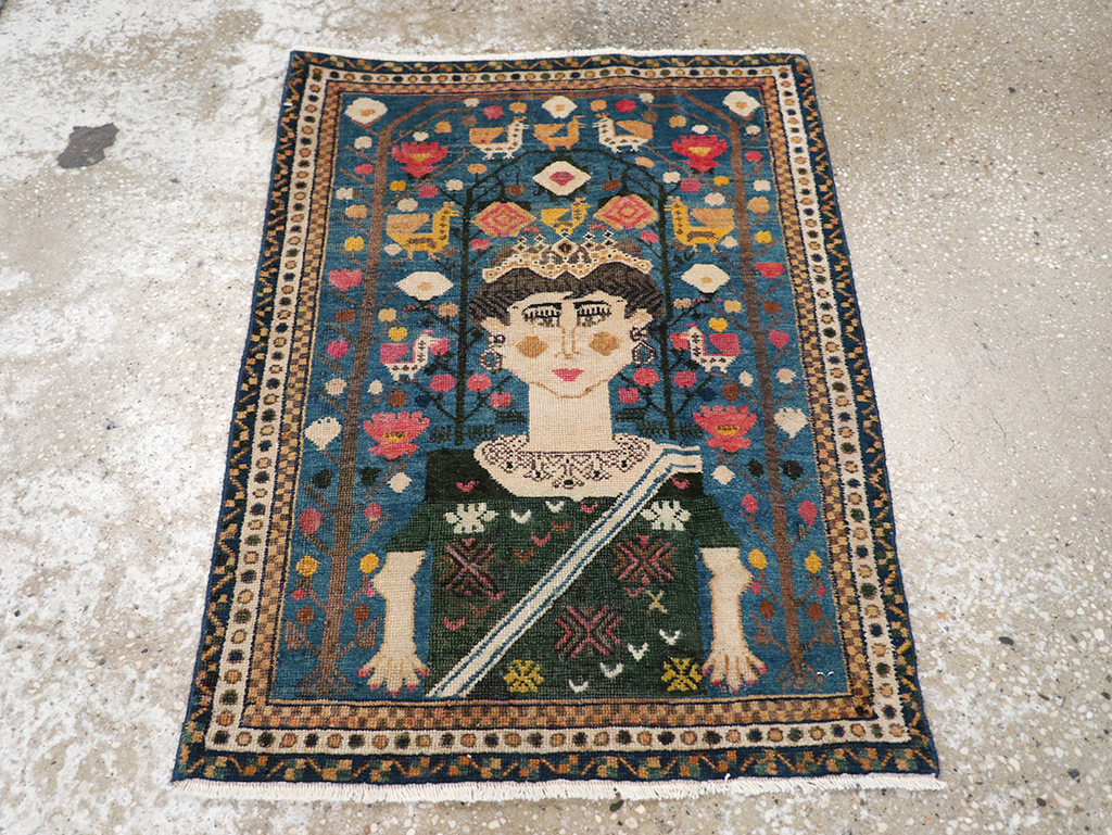 Antique Northwest Persian Pictorial Rug, No.14557 - Gsblank