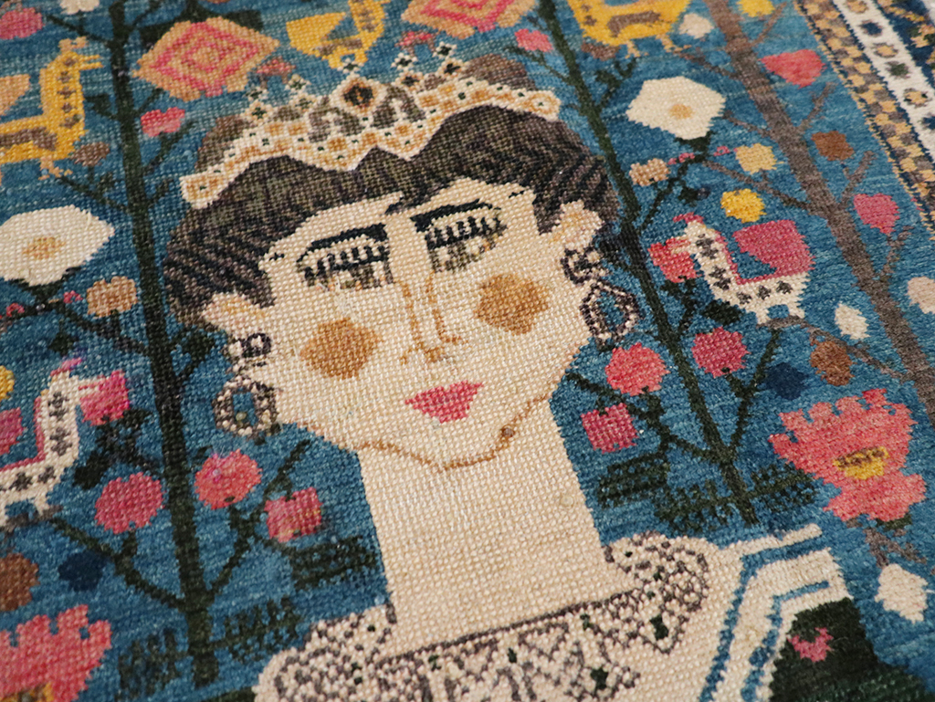 Antique Northwest Persian Pictorial Rug, No.14557 - Gsblank