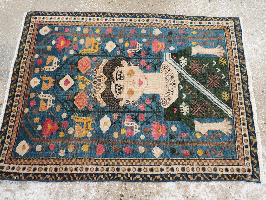 Antique Northwest Persian Pictorial Rug, No.14557 - Gsblank