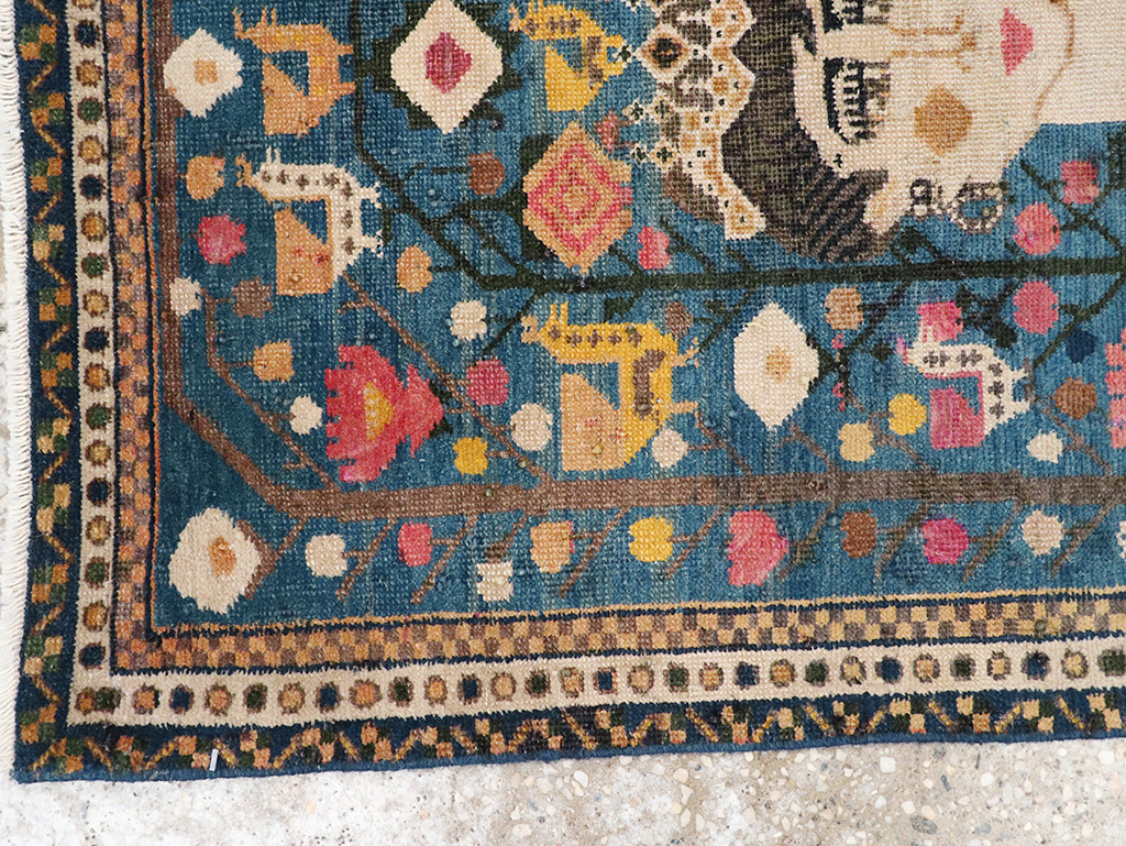 Antique Northwest Persian Pictorial Rug, No.14557 - Gsblank