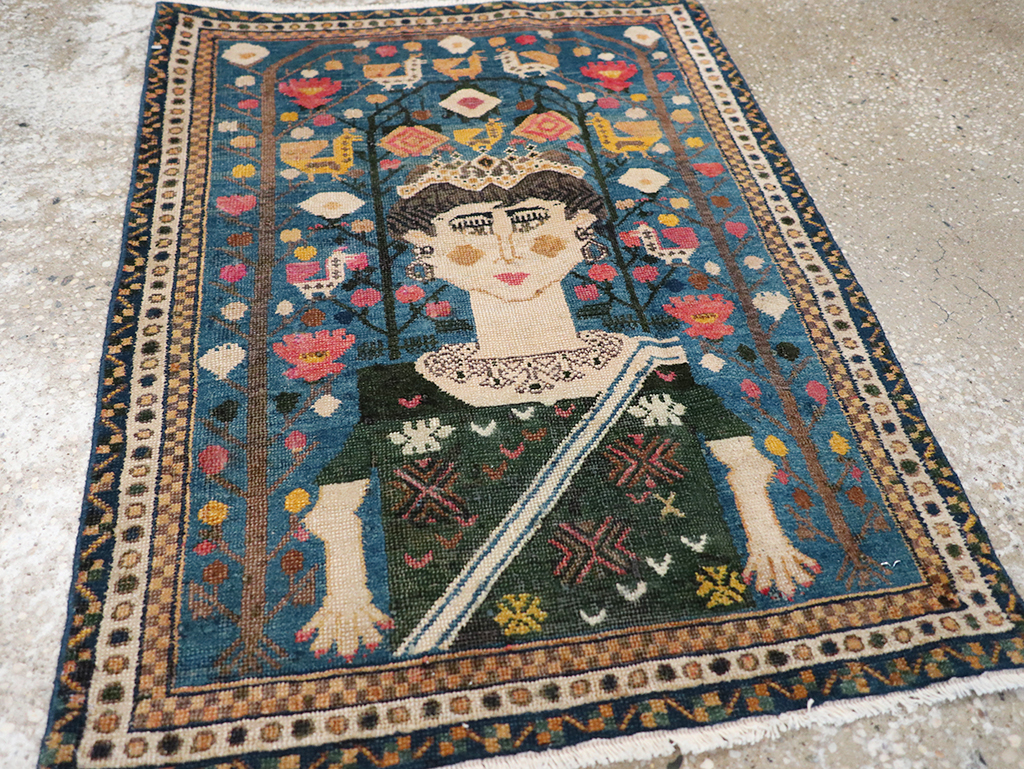 Antique Northwest Persian Pictorial Rug, No.14557 - Gsblank