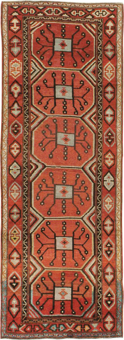 Antique Central Asian Beshir Runner, No.14582 - Gsblank