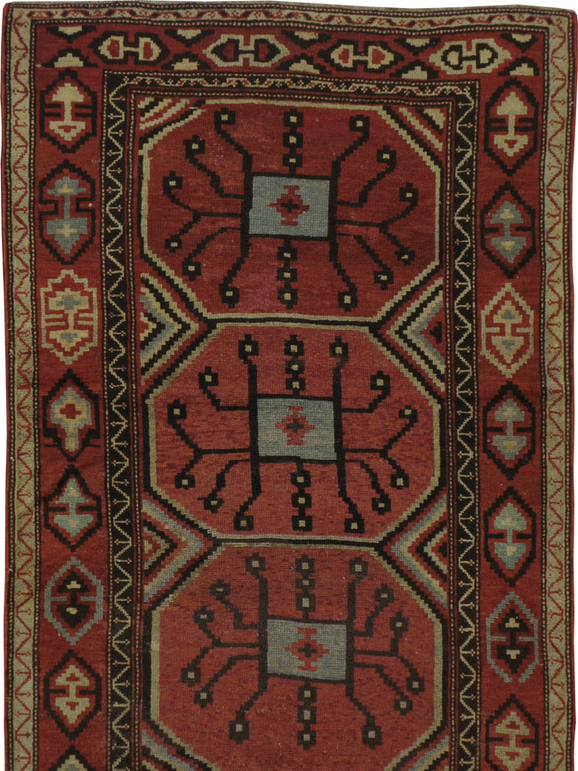 Antique Central Asian Beshir Runner, No.14582 - Gsblank
