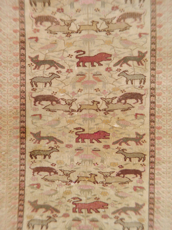 Antique Caucasian Karabagh Pictorial Rug, No.14600 - Gsblank