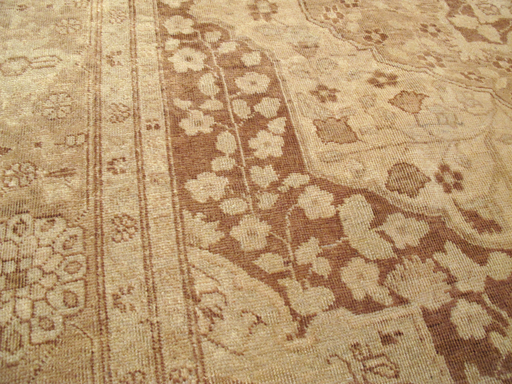 Antique Persian Tabriz Square Carpet, No.14643 - Gsblank