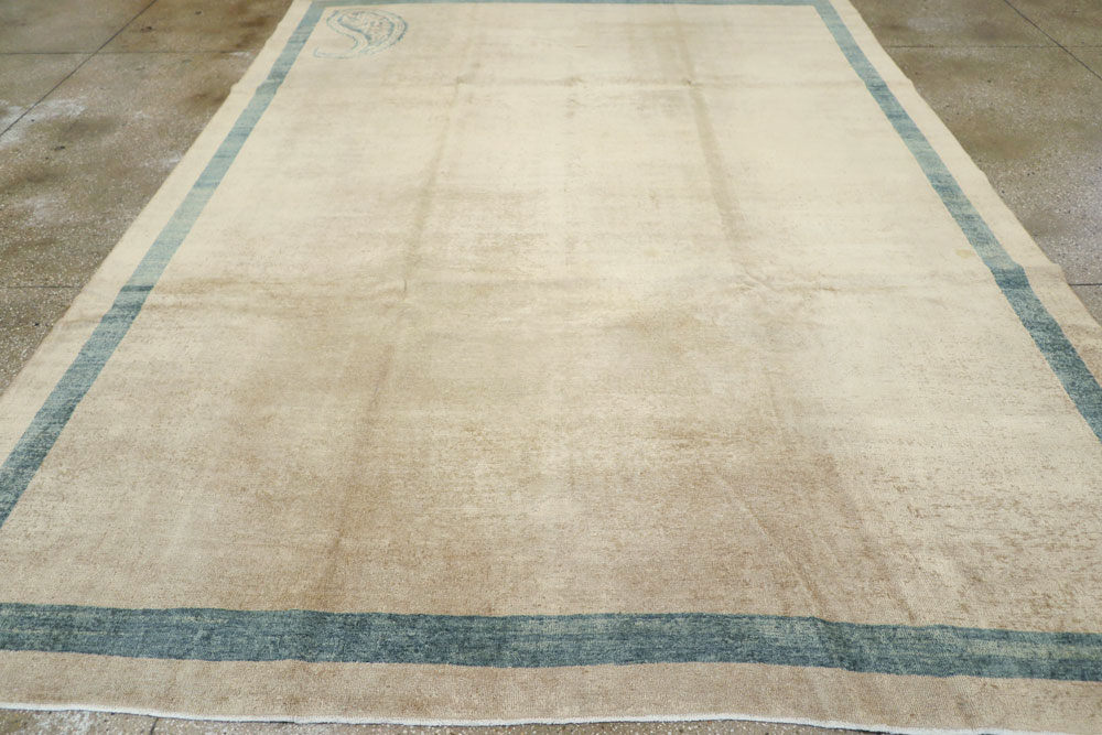 Vintage Persian Mashad Modernist Carpet, No.14646 - Gsblank