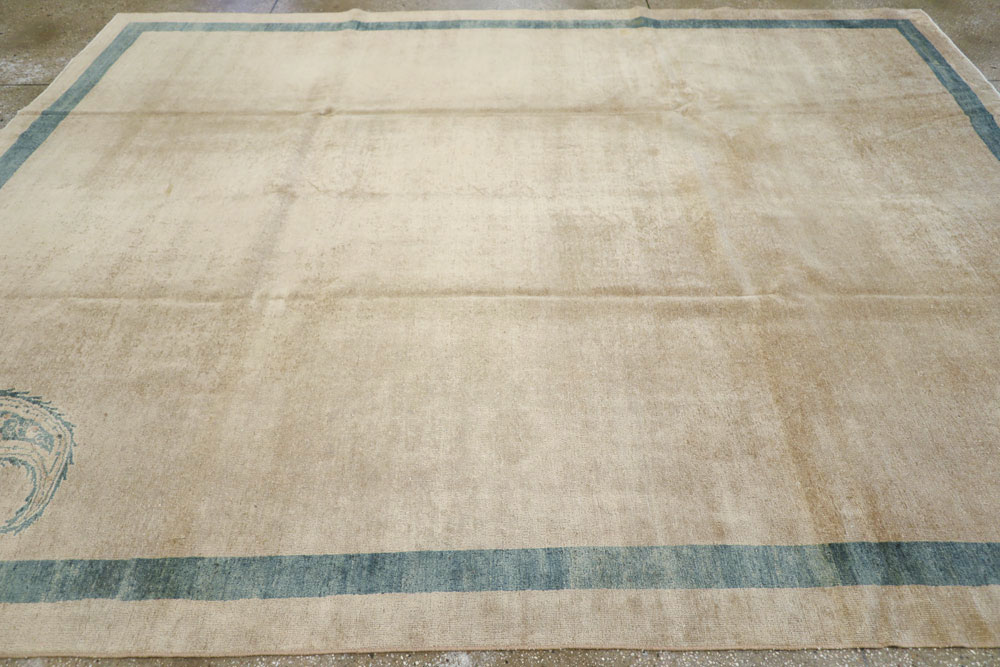 Vintage Persian Mashad Modernist Carpet, No.14646 - Gsblank