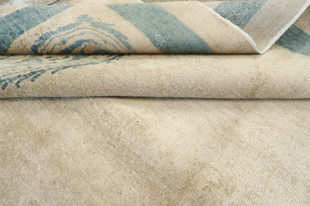 Vintage Persian Mashad Modernist Carpet, No.14646 - Gsblank