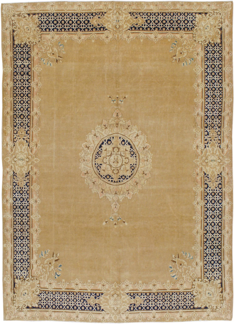 Vintage Persian Kerman Carpet, No.14663 - Gsblank