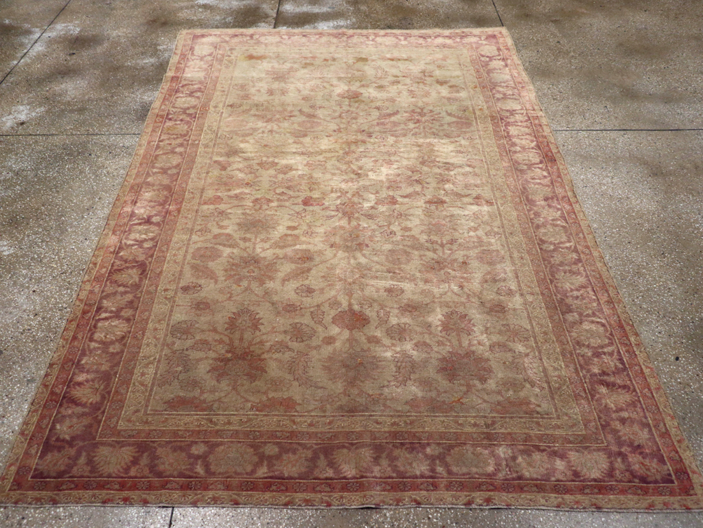 Antique Turkish Oushak Carpet, No.14683 - Gsblank