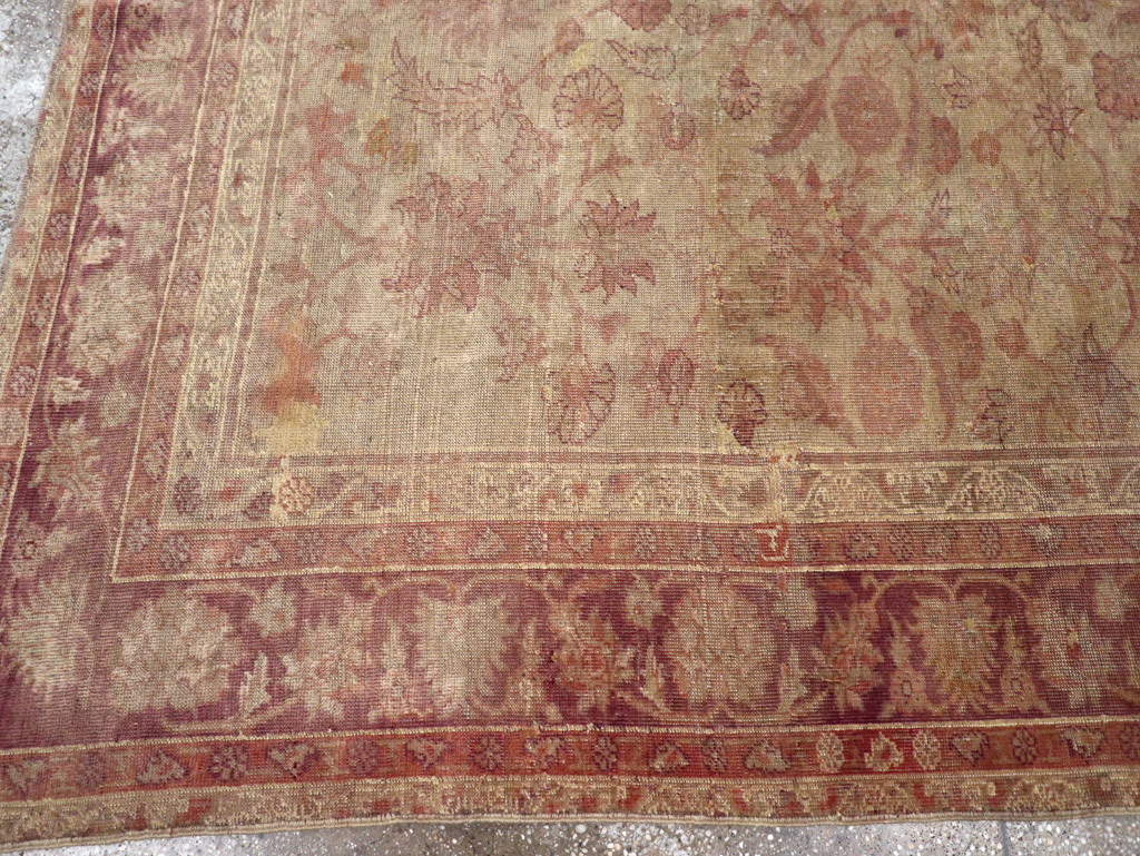 Antique Turkish Oushak Carpet, No.14683 - Gsblank