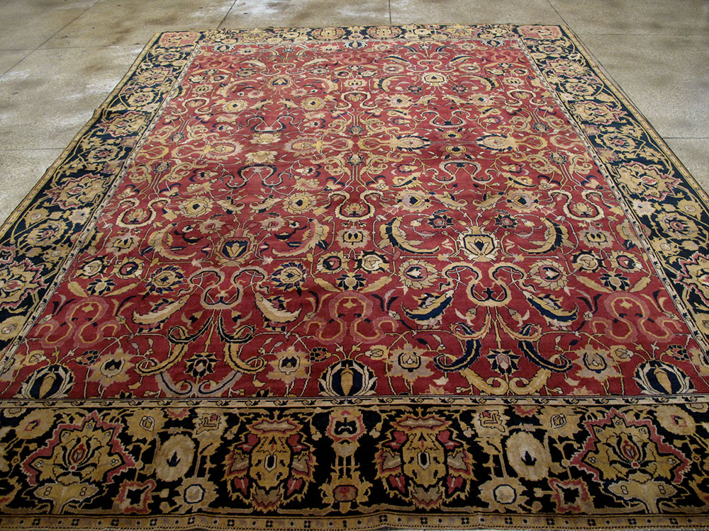 Antique Indian Lahore Carpet, No.14701 - Gsblank