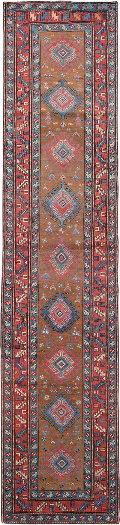 Antique Persian Heriz Runner, No.14752 - Gsblank