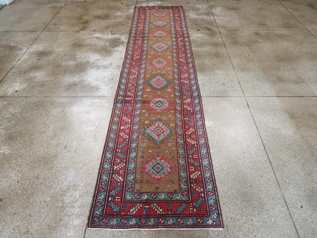 Antique Persian Heriz Runner, No.14752 - Gsblank
