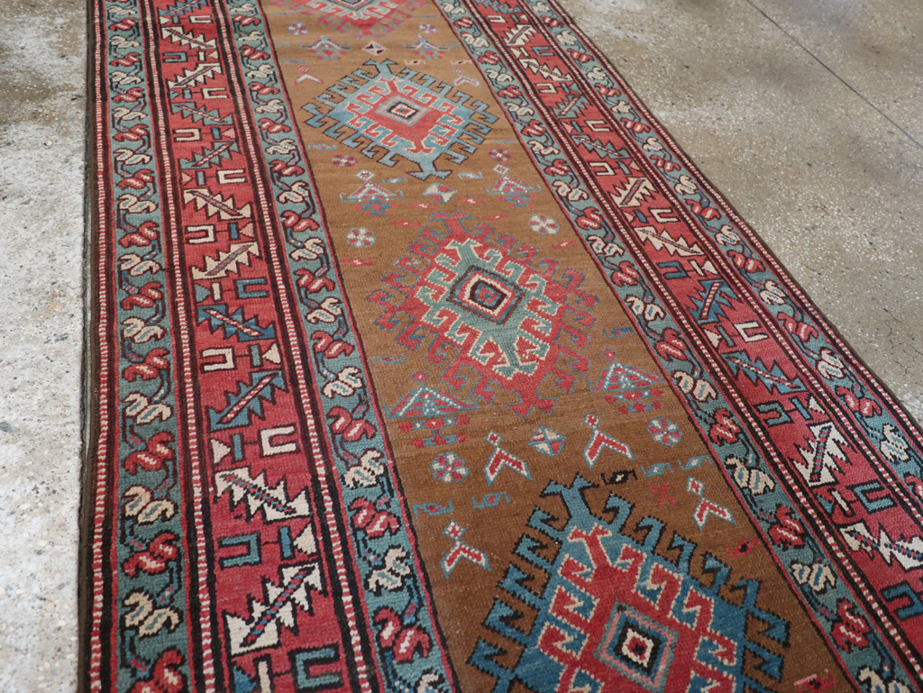 Antique Persian Heriz Runner, No.14752 - Gsblank