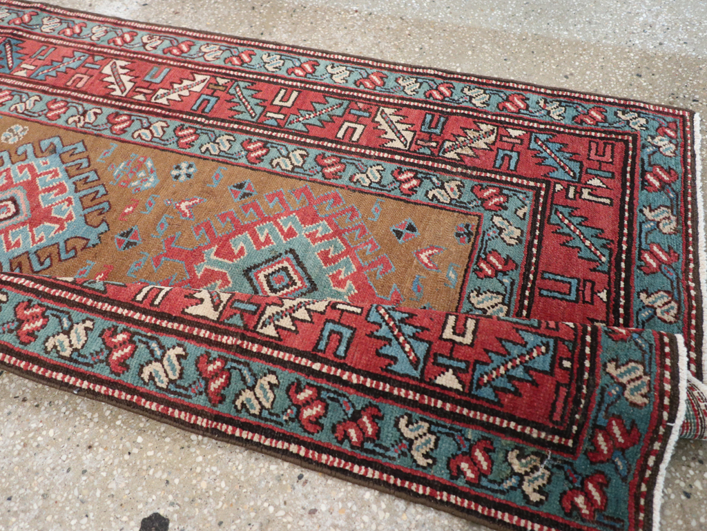 Antique Persian Heriz Runner, No.14752 - Gsblank