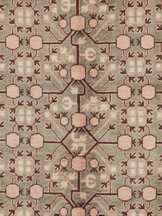 Vintage East Turkestan Khotan Carpet, No.14761 - Gsblank