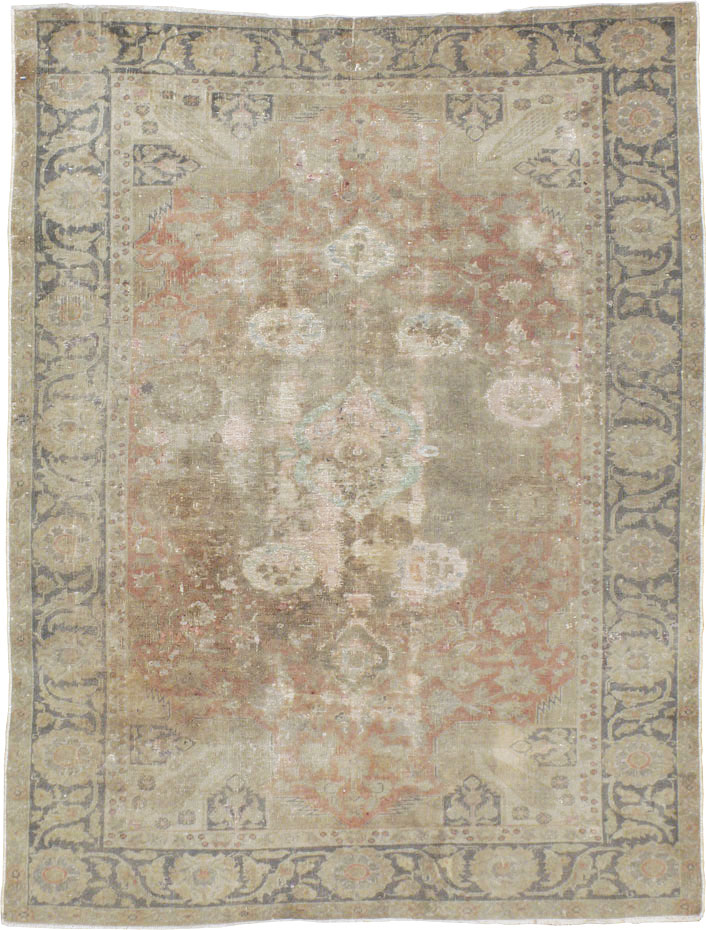 Vintage Turkish Sivas Distressed Rug, No.14763 - Gsblank