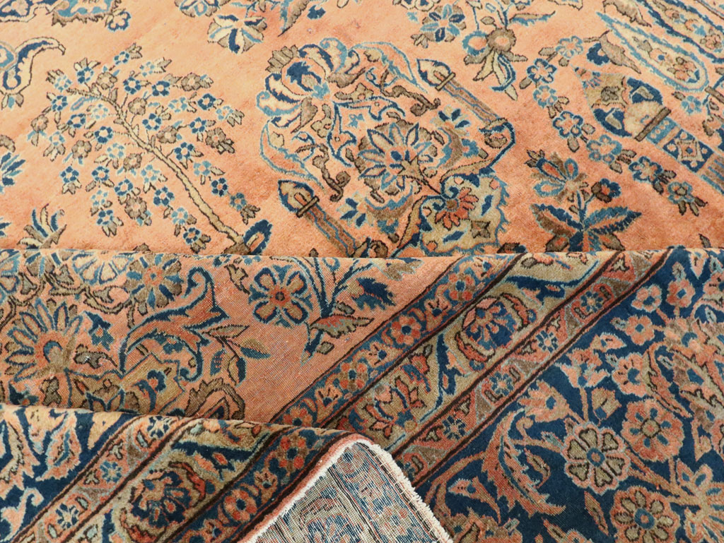 Antique Persian Kashan Carpet, No.14853 - Gsblank