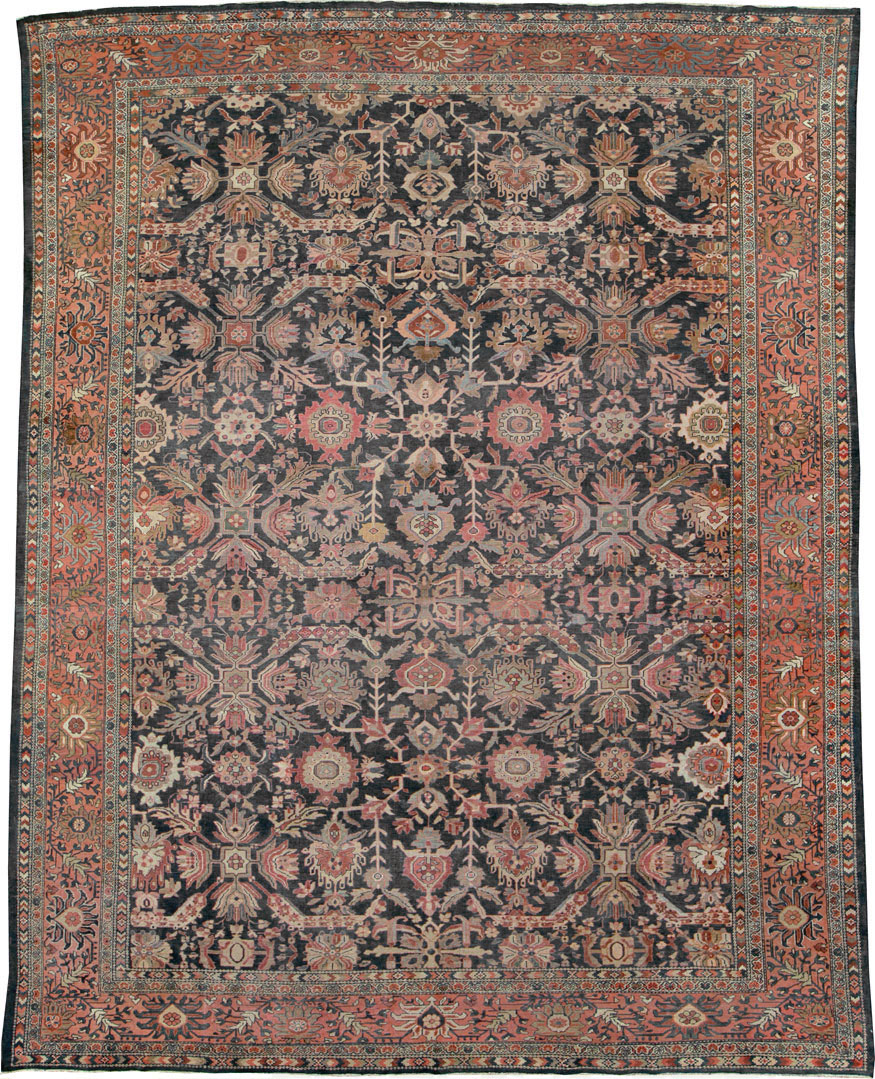 Antique Persian Malayer Room Size Carpet, No.14858 - Gsblank