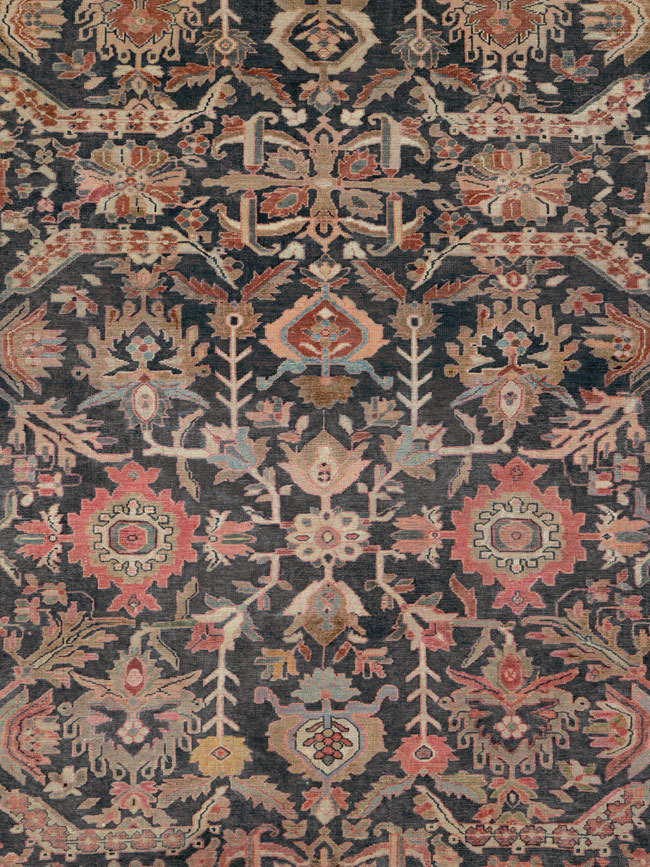 Antique Persian Malayer Room Size Carpet, No.14858 - Gsblank
