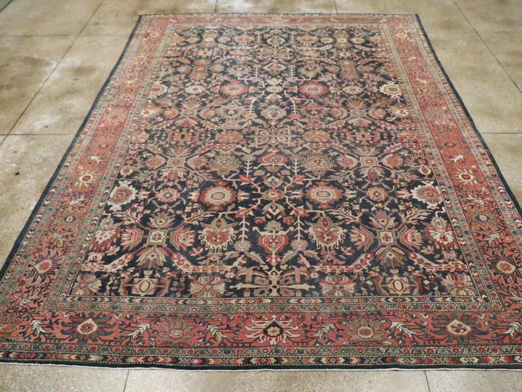 Antique Persian Malayer Room Size Carpet, No.14858 - Gsblank