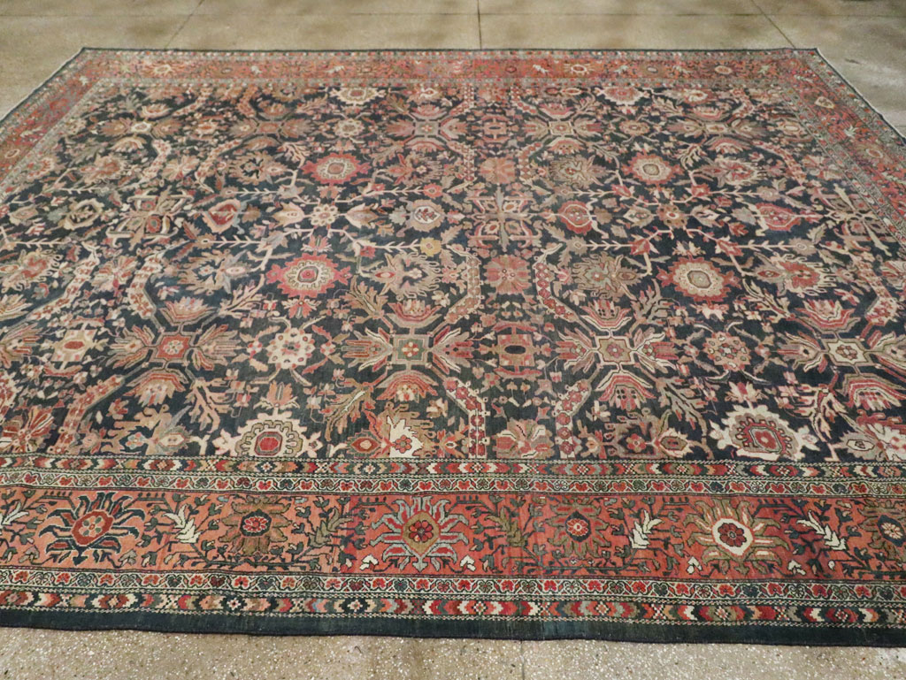 Antique Persian Malayer Room Size Carpet, No.14858 - Gsblank