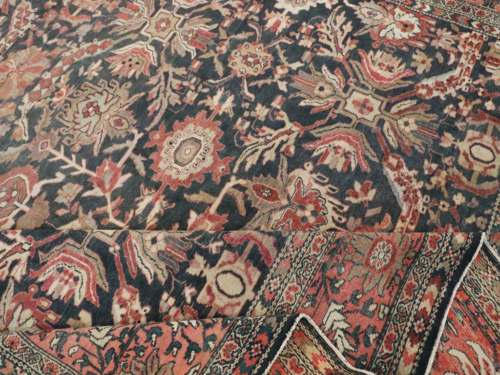 Antique Persian Malayer Room Size Carpet, No.14858 - Gsblank