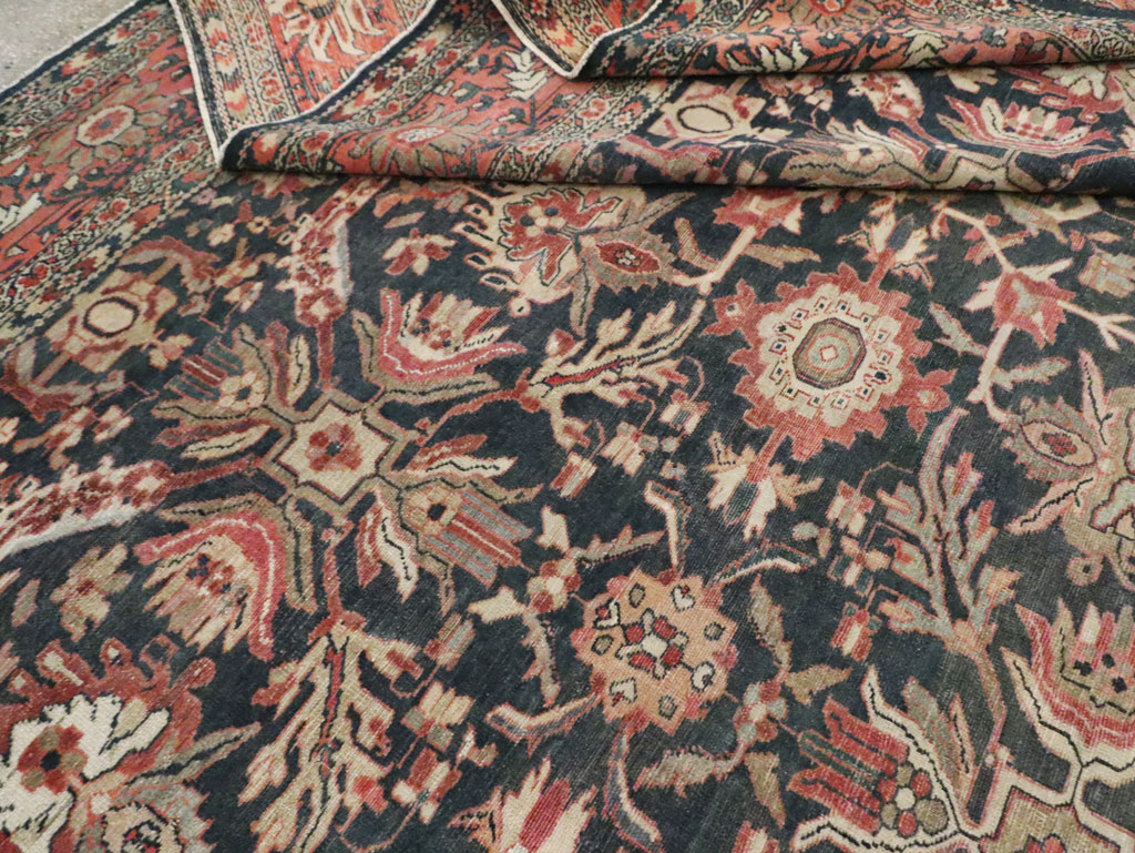 Antique Persian Malayer Room Size Carpet, No.14858 - Gsblank