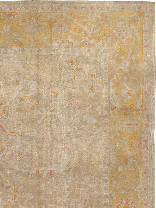 Antique Turkish Oushak Room Size Carpet, No.14933 - Gsblank