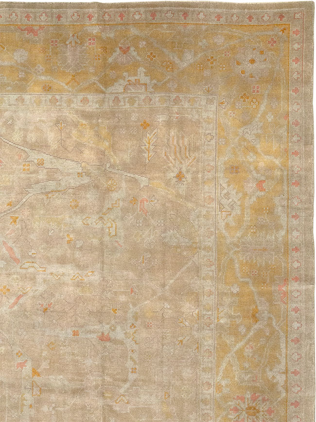 Antique Turkish Oushak Room Size Carpet, No.14933 - Gsblank