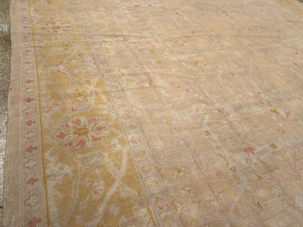 Antique Turkish Oushak Room Size Carpet, No.14933 - Gsblank