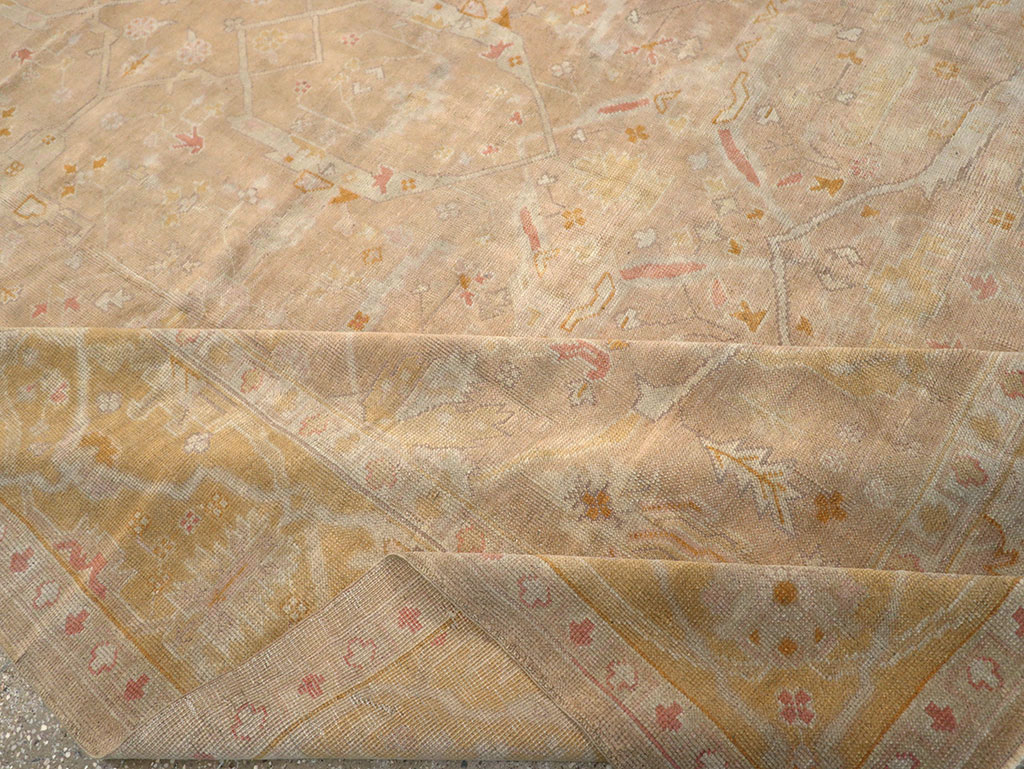 Antique Turkish Oushak Room Size Carpet, No.14933 - Gsblank